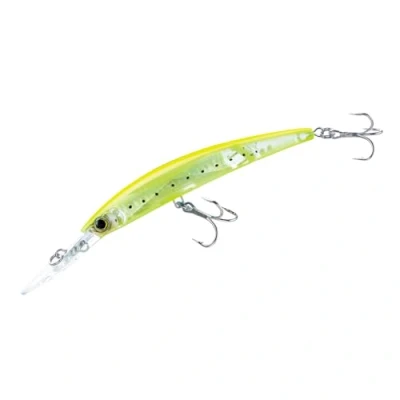 Image of Yo Zuri Crystal 3D Minnow Deep Diver Jointed Lure, Chartreuse Silver, 5 1/4 Inch
