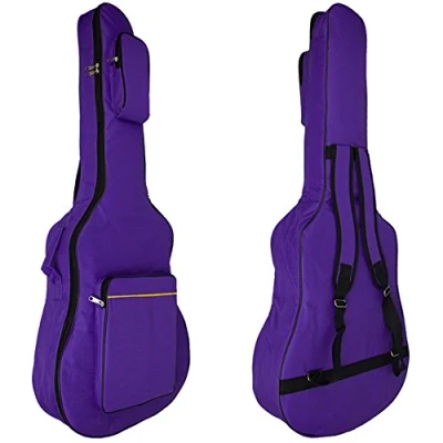 Image of MINGZE 41 Inch Guitar Bag, Gig Bags,Plus Cotton Thick Waterproof Adjustable Shoulder Strap Backpack, A Variety of Colors (Purple)