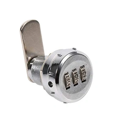 Image of Zetiling 3 Digit Code Lock, Combination Password Locks, Silver Zinc Cam Cabinet Alloy Convenient Security Coded Lock(12 16mm)