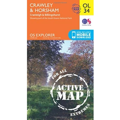 Image of Explorer OL 34 Active D Crawley &amp; Horsham Map