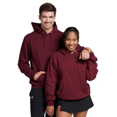 Image of Russell Athletic Men&#039;s Dri Power Pullover Fleece Hoodie, Maroon, Large