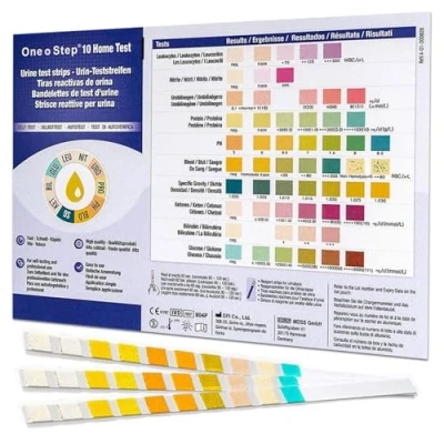 Image of 10 x Urinalysis Multisticks Strips Parameter Professional/GP Urine Tests pH/Glucose/Ketone/Liver &amp; Kidney Infection