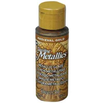 Image of DecoArt Acrylic Paint for Arts and Crafts, Medieval Gold, 2oz