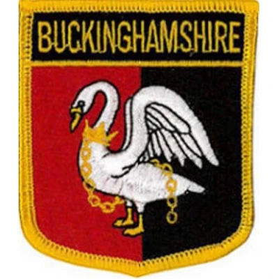 Image of Klicnow Buckinghamshire County (Shield) Embroidered Patch 6cm X 7cm (2 1/2