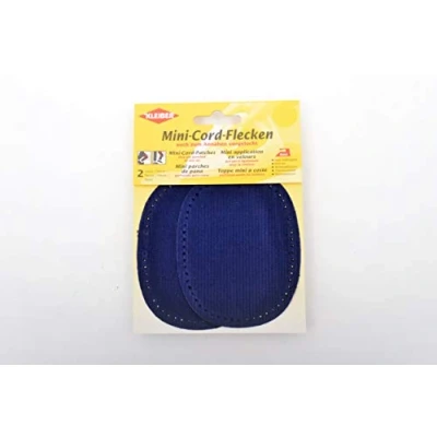 Image of Kleiber Small Iron On or Sew Oval Cord Arm/Knee Patches Black