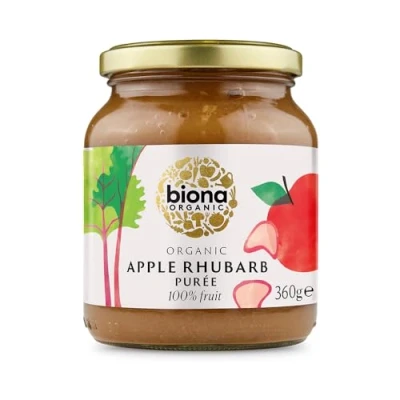 Image of Biona Organic Apple and Rhubarb Puree 360g (Pack of 6)