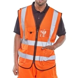 Image of Executive Hi Viz Waistcoat Orange Small