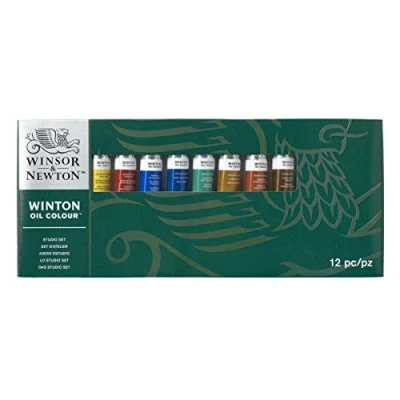 Image of Winsor &amp; Newton 1490691 Winton Studio Oil Paint Set, 12 Piece Set
