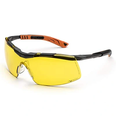 Image of Univet 5X6.03.00.03 &quot;5X6&quot; Goggle with Yellow Glass, Black/Orange