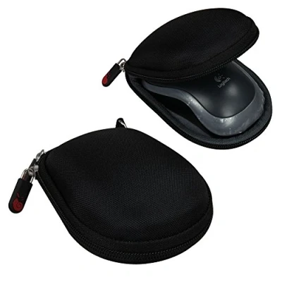 Image of Hermitshell Travel EVA Protective Case Carrying Pouch Cover Bag Compact size with carabiner for Logitech Wireless Mobile Mouse M185 910 002225 M186 M187 002726