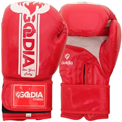 Image of Boxing Sparring Gloves In Faux Leather l For Men&#039;s And Women&#039;s (Red, 12oz)