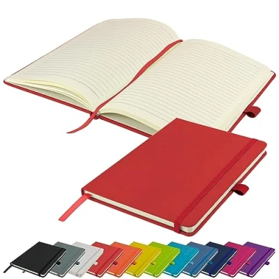 Image of SAVVY BEE A5 Notebook Writing Pad New Lined Hardback Journal Notepad Notes Diary (Red)