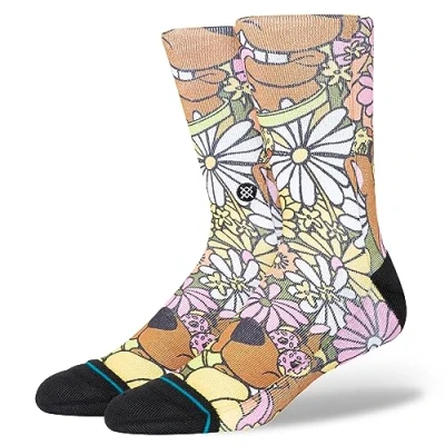 Image of Stance Snakin Scoobs Crew Socks Scooby Doo Multi Floral Calf Large