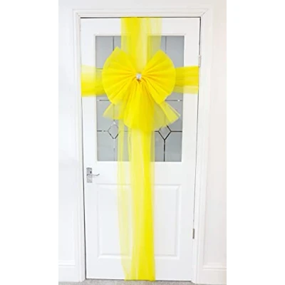 Image of Christmas Concepts® DIY Decorative Door Bow With Diamante Decoration Wedding/Parties/Christmas (Yellow)
