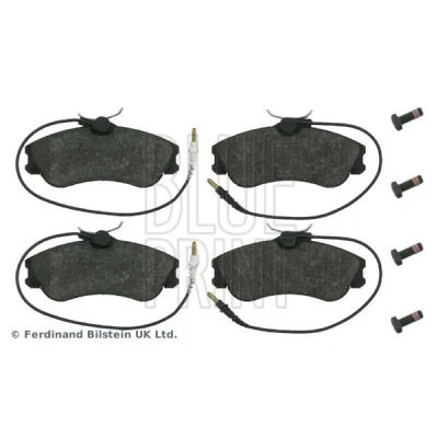 Image of 1611335080, 172059, 425155, 425485, E172059 Brake pad set BLUE PRINT ADP154228 Front Axle incl. wear warning contact with screw