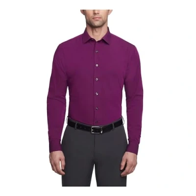 Image of UNLISTED Men&#039;s Dress Shirt Slim Fit Solid, Raspberry, 18&quot; 18.5&quot; Neck 34&quot; 35&quot; Sleeve