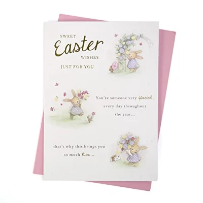Image of UK Greetings Easter Card Sweet Wishes Just for You