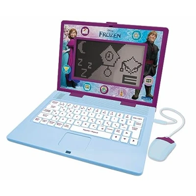 Image of Lexibook, Frozen, Bilingual and Educational Laptop French/English, Toy for Children, 170 Activities to Learn, Play Games Music, Large Screen, Purple/blue, JC599FZi1