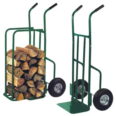 Image of Provence Outillage 07511 Log Trolley Maximum Load 250 kg + inflated Wheels Green