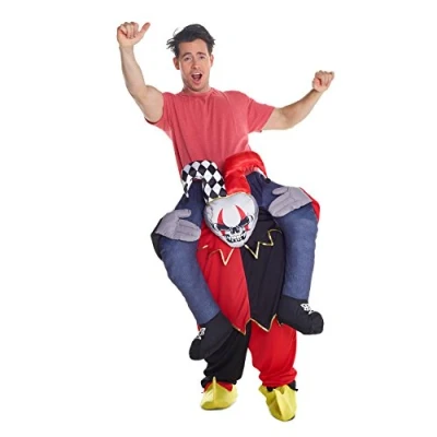 Image of Morph Unisex Piggy Back Jester Fancy Dress Piggyback Costume With Stuff Your Own Legs