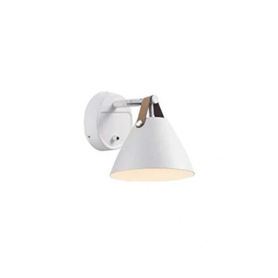 Image of DFTP by Nordlux Strap wall light with a leather strap, white