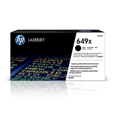 Image of HP CE260X 649X High Yield Original LaserJet Toner Cartridge, Black, Single Pack