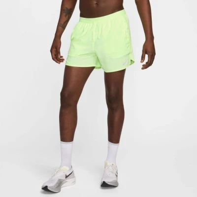 Image of Nike Performance Stride Sports shorts, Men&#039;s, Size: Large, Barely volt/reflective silver