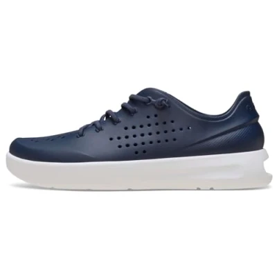 Image of Crocs Inmotion Pacer Trainers, Men&#039;s, Size: 10, Navy/white Synthetics