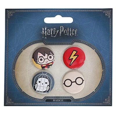 Image of Harry Potter and Hedwig Badge Set, Standard, Multicolour