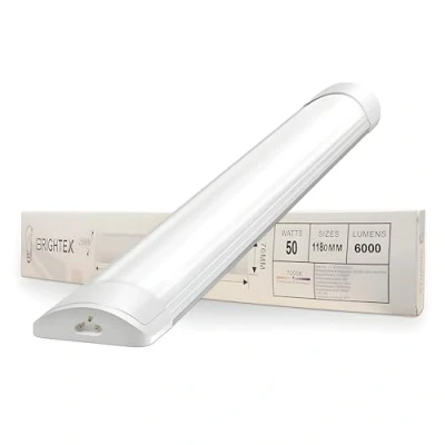 Image of Brightex, Led Batten Lights 2FT, 3FT, 4FT Tube Light 24W 36W 50W Linkable Linear Fitting Garage Office celing mounting Fluorescent Slimline lamp Strip 7000K (Pack of1)