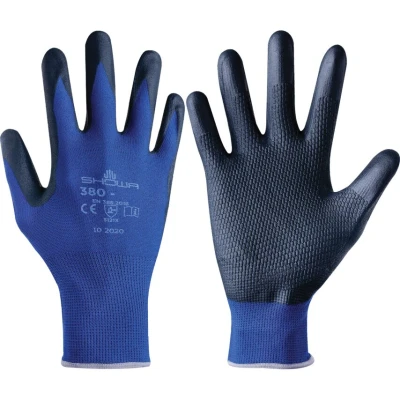 Image of Showa Gloves SHO385 S No.380 Foam Glove, Size: S, Blue/black
