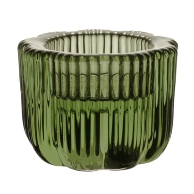 Image of Villeroy &amp; Boch Fleur Vert 2 in 1 Glass Candleholder