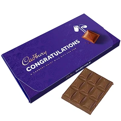 Image of Cadbury Congratulations Dairy Milk Chocolate Bar With Gift Envelope