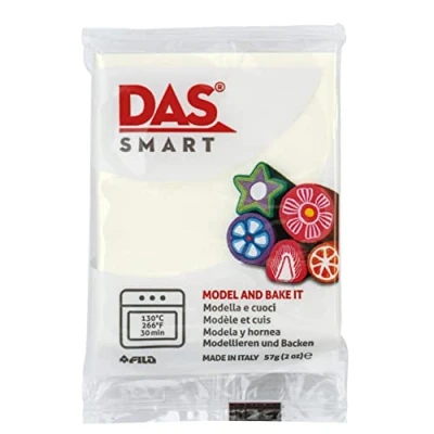 Image of DAS Smart Oven Bake Modelling 56g Clay, Opal White, Ideal for Professionals and Hobbyists