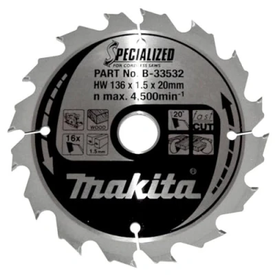 Image of Makita B 33532 Specialized Blade for Cordless Saws 136x20x16T