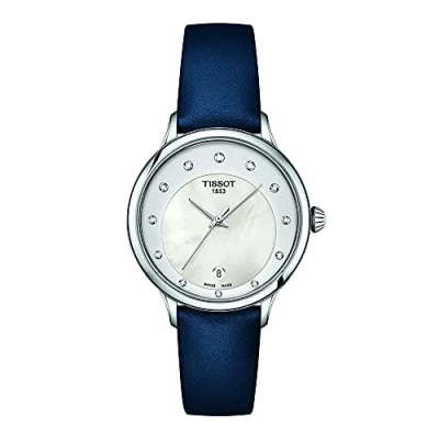 Image of Tissot Women&#039;s Analogue Swiss Quartz Watch with Leather Strap T1332101611600