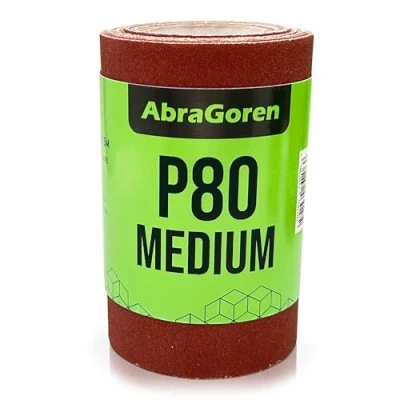 Image of Sandpaper Roll Medium P80 11.5cm x 5m For Wood and Walls 80 grit