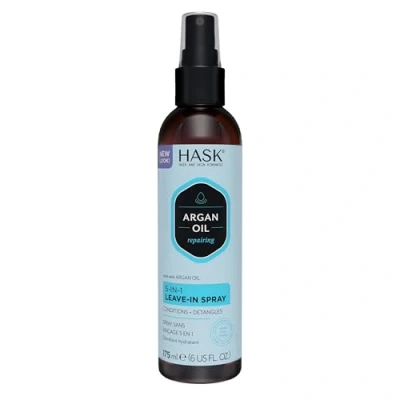 Image of HASK Argan Oil 5 In 1 Leave Conditioner Spray, repairing for all hair types, colour safe, gluten free, sulfate paraben free 175ml Bottle