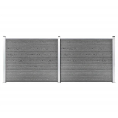 Image of vidaXL Fence Panel Set WPC 353x146 cm Grey