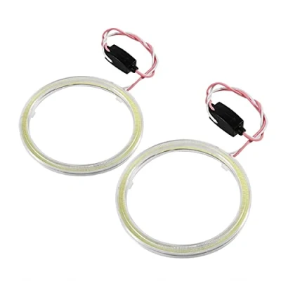 Image of Qiilu Angel Eyes Halo Rings 1 pair Auto Eye COB Chips Headlight DRL LED For Motorcycle Car(90mm)