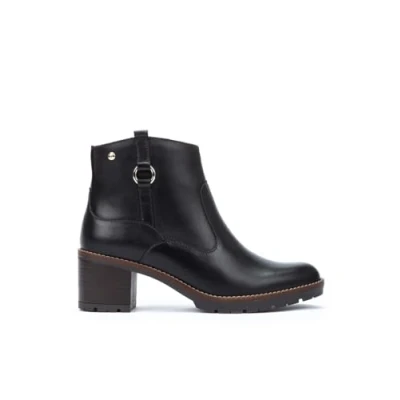 Image of Pikolinos Ankle boots with heel in leather Llanes for women, black, 8 UK