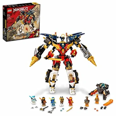Image of LEGO NINJAGO Ninja Ultra Combo Mech 71765 Vehicle Playset for Ages 9+, with Car, Jet and Tank Toys; Creative Building Kit Kids (1,104 Pieces)