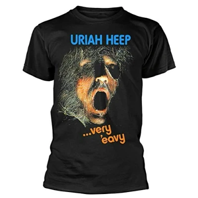 Image of Uriah Heep T Shirt Very Eavy Black Mens Unisex Rock Metal Tee
