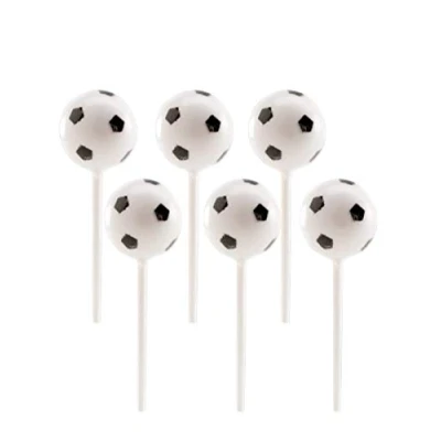 Image of dekora Cake Decoration Birthday Set with Football Topper Accessories Made of PVC, 302057, Multicoloured, 2.3 cm