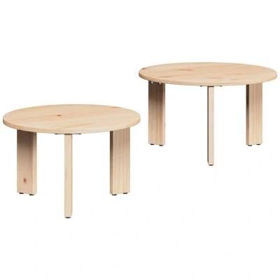 Image of Coffee Table Set 2 pcs Natural 47.5 x 27 cm Vidaxl