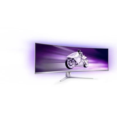 Image of PHILIPS Evnia 49M2C8900L 49 Inch DQHD OLED Curved Gaming Monitor, 144 Hertz, 0.03ms GtG, HDR400, Ambiglow, FreeSync Prem. Pro (5120x1440, HDMI 2.1, DisplayPort 1.4, USB C, Hub) White