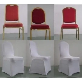 Image of Trimming Shop Spandex White Chair Cover Stretch Fabric Removable Washable Protective Slipcovers for Weddings Banquets Ceremony Hotel Dining Parties Decor, 100pcs