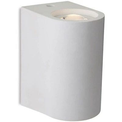 Image of Carlos LED 2 Light Plaster Indoor Wall White