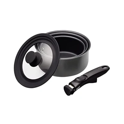 Image of Master Class Smart Space 3 Piece Non Stick Induction Saucepan Set