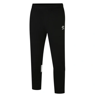 Image of Umbro Childrens Unisex Childrens/Kids Total Knitted Training Jogging Bottoms (Black/White) Size 9 10Y